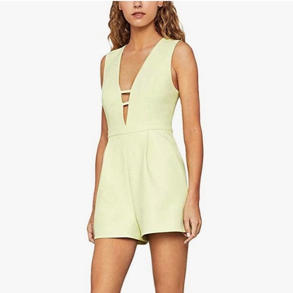 BCBGMaxAzria Pants - COPY - BCBGMAXAZRIA Womens V Neck Cut Out Romper